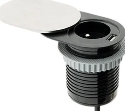 Bloc encastrable compact 1 prise + 1 port USB^Otio Outlet