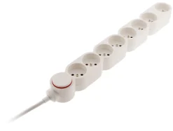 Bloc Home 8 prises 16A 2P+T câble 1,5m - Blanc -^Zenitech Discount