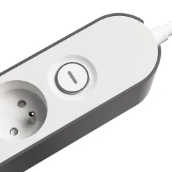 Bloc multiprise 4 ports blanc et gris^Jacobsen