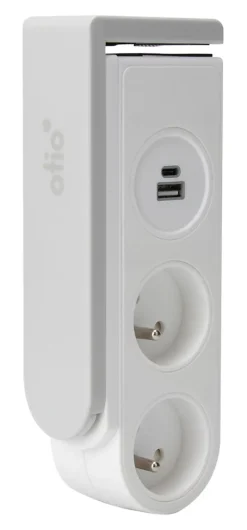 Bloc multiprise Gekko 4 prises blanc - clipsable - Otio^Zenitech Sale