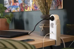 Bloc multiprise Gekko 4 prises blanc - clipsable - Otio^Zenitech Sale