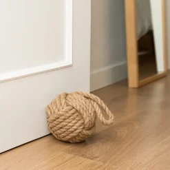 Bloque-porte boule noeud Rei tissu ⌀15x H.32 cm^ New