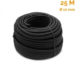 Bobine, rouleau de tendeur élastique - 25 mètres x 10 mm - Noir -^Linxor Sale