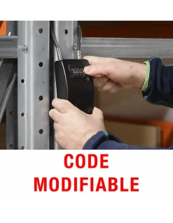 Boite à clé à combinaison, 4 chiffres, acier, 47x75mm, avec câble, noir --Thirard