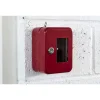 Boite à clés vitrée murale, acier, vitre interchangeable, 152x118x80mm, 2 clés, rouge --Thirard Hot