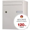 Boite à colis Atout 1 porte blanc mat sablé RAL 9010 MS-Renz