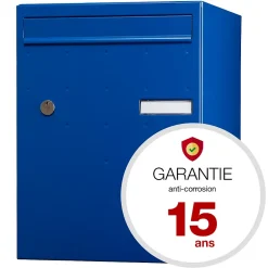 Boite à colis Atout 1 porte Bleu brillant RAL 5010 B-Renz Outlet