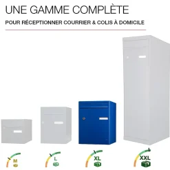 Boite à colis Atout 1 porte Bleu brillant RAL 5010 B-Renz Outlet