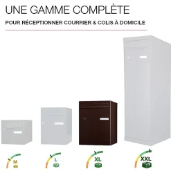 Boite à colis Atout 1 porte Brun brillant RAL 8019 B^Renz Hot