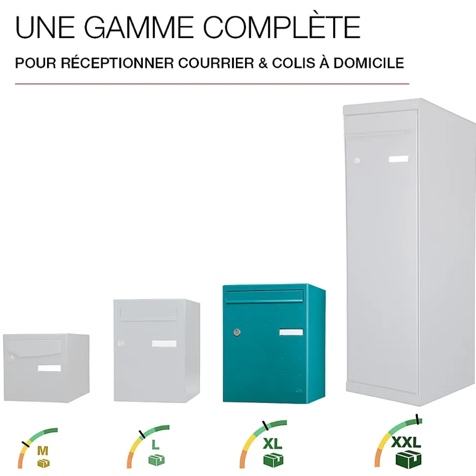 Boite à colis Atout 1 porte Vert brillant RAL 6033 B-Renz Clearance