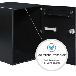 Boite à colis Eclipse 1 porte noir mat RAL 9005 M^Renz Discount