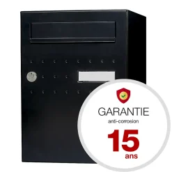 Boite à colis Eclipse 1 porte noir mat RAL 9005 M^Renz Discount