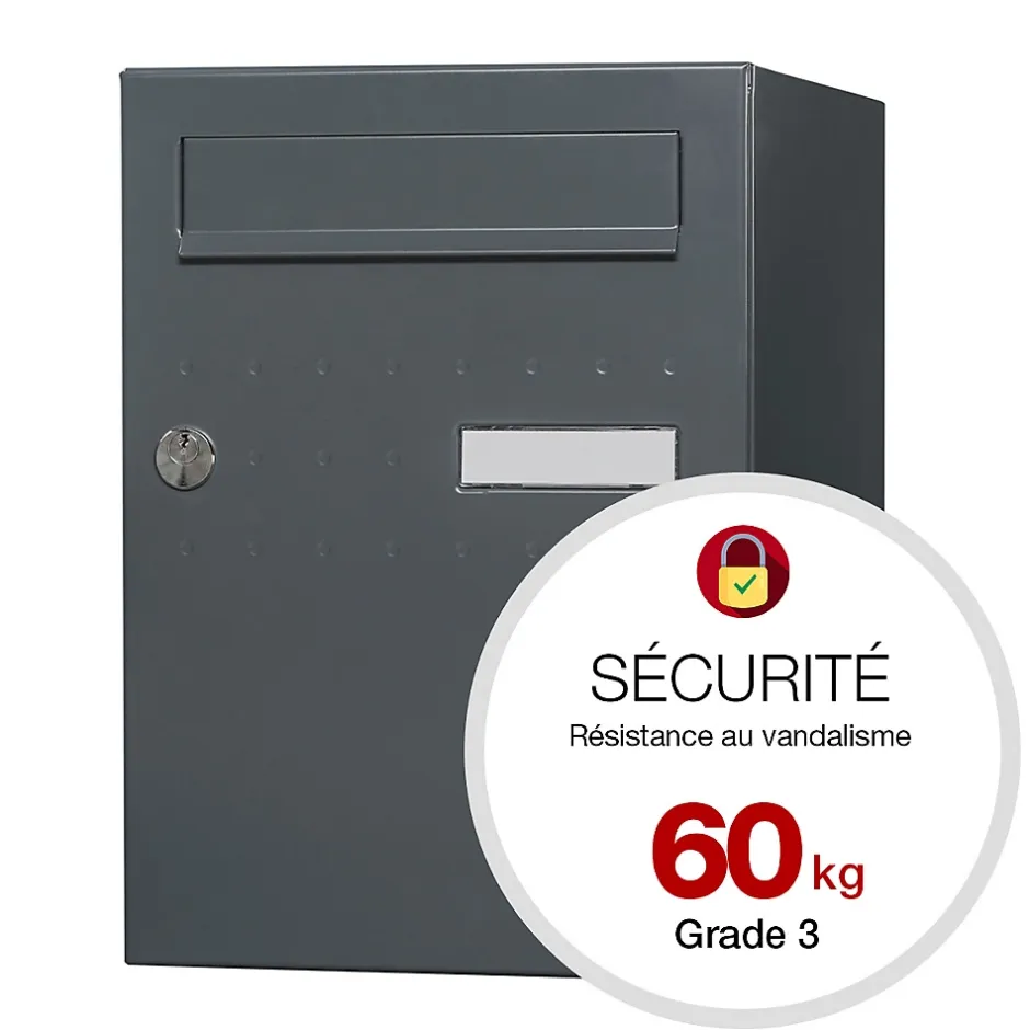 Boite à colis Eclipse 1 porte gris anthracite mat RAL 7016 M-Renz New