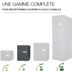 Boite à colis Eclipse 1 porte gris anthracite mat RAL 7016 M-Renz New