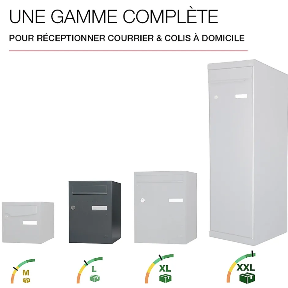 Boite à colis Eclipse 1 porte gris anthracite mat RAL 7016 M-Renz New