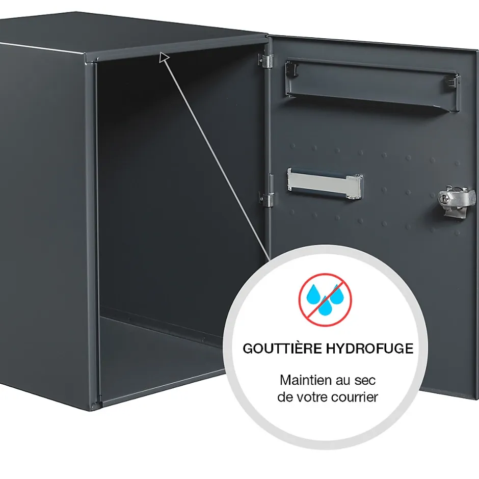 Boite à colis Eclipse 1 porte gris anthracite mat RAL 7016 M-Renz New