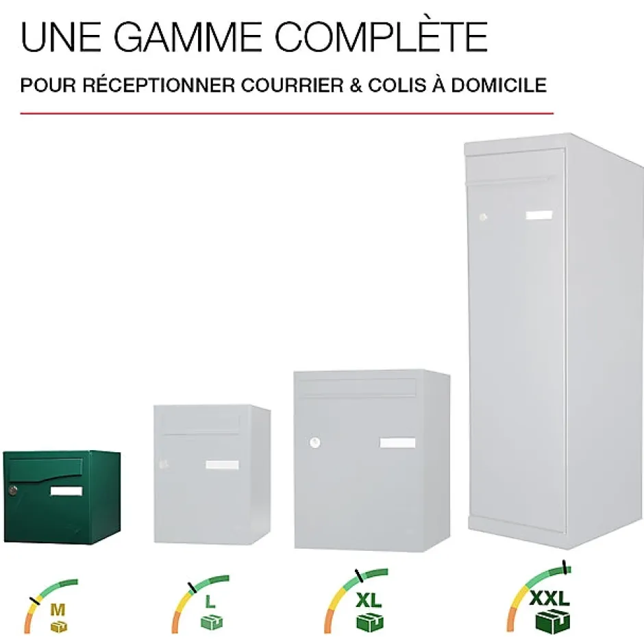 Boite aux lettres Préface 2 portes Vert brillant RAL 6005B^Renz Online