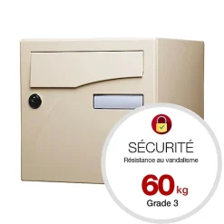 Boite aux lettres Préface 1 porte Ivoire brillant RAL 1015B-Renz Online