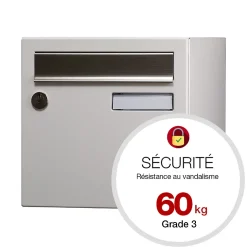 Boite aux lettres Allure 1 porte blanc 9016M-Renz Discount