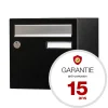Boite aux lettres Allure 1 porte noir 9005M-Renz Clearance