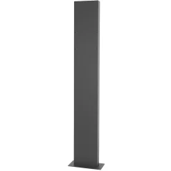 Boite aux lettres anthracite, aspect bois avec rouleau a journaux et pied support-Ml-Design New