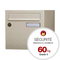 Boite aux lettres CubYsm 2 portes Ivoire 1015B-Renz Best