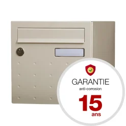 Boite aux lettres CubYsm 2 portes Ivoire 1015B-Renz Best