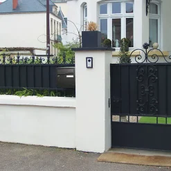 Boite aux lettres Préface 2 portes Noir décor RAL 9005D-Renz Sale