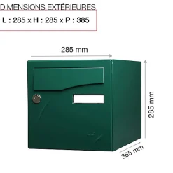 Boite aux lettres Préface 1 porte Vert brillant RAL 6005B^Renz