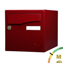 Boite aux lettres Préface 1 porte Rouge pourpre brillant RAL 3004B-Renz Online