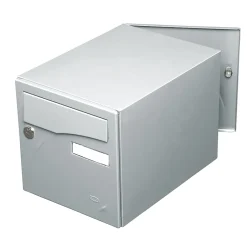 Boite aux lettres Préface 2 portes Gris polaire mat RAL 9006 M-Renz Sale