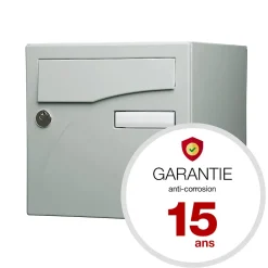 Boite aux lettres Préface 2 portes Gris polaire mat RAL 9006 M-Renz Sale