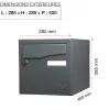 Boite aux lettres Préface 2 portes Gris anthracite RAL 7016M^Renz Discount