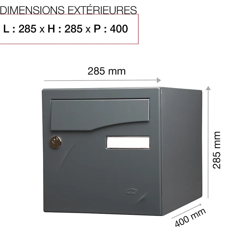 Boite aux lettres Préface 2 portes Gris anthracite RAL 7016M^Renz Discount
