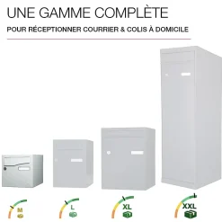 Boite aux lettres Préface 1 porte Gris clair brillant RAL 7035B^Renz Online