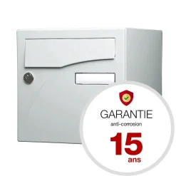 Boite aux lettres Préface 1 porte Gris clair brillant RAL 7035B^Renz Online