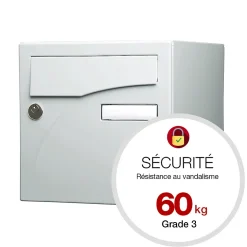 Boite aux lettres Préface 1 porte Gris clair brillant RAL 7035B^Renz Online