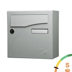 Boite aux lettres Préface compact Gris polaire mat RAL 9006 M^Renz Best