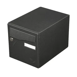 Boite aux lettres Préface 1 porte Noir décor RAL 9005D^Renz New