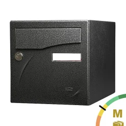 Boite aux lettres Préface 1 porte Noir décor RAL 9005D^Renz New