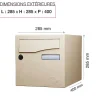 Boite aux lettres Préface 2 portes Ivoire brillant RAL 1015B-Renz Outlet