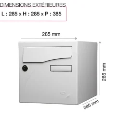 Boite aux lettres Préface 1 porte Blanc brillant RAL 9016B^Renz Clearance