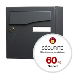 Boite aux lettres Préface compact Noir Sablé RAL 2100 MS^Renz Online