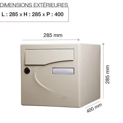 Boite aux lettres Préférence 2 portes ivoire brillant 1015B^Renz