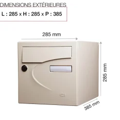 Boite aux lettres Préférence 1 porte ivoire brillant 1015B^Renz Best