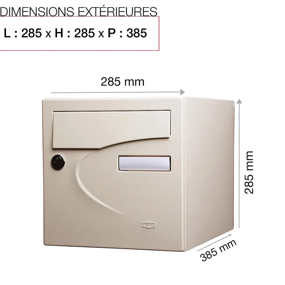 Boite aux lettres Préférence 1 porte ivoire brillant 1015B^Renz Best