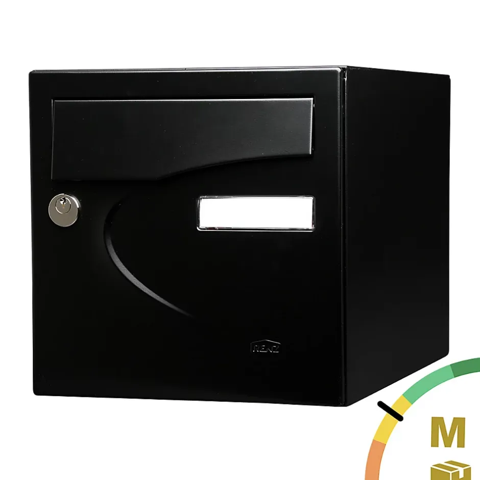 Boite aux lettres Préférence 1 porte noir mat 9005M^Renz