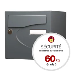 Boite aux lettres Préférence 1 porte gris anthracite mat 7016M^Renz Sale