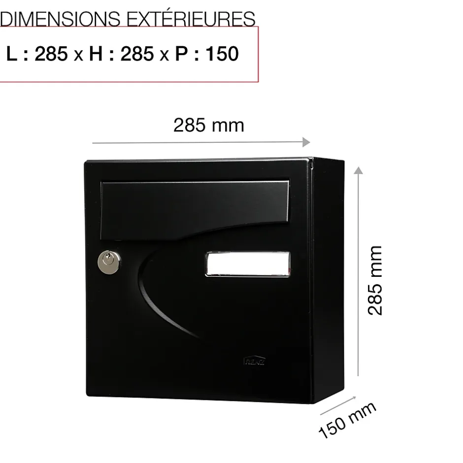 Boite aux lettres Préférence Compact noir mat 9005M^Renz Online