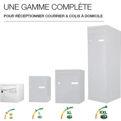 Boite aux lettres Préférence 1 porte blanc brillant 9016B-Renz Online